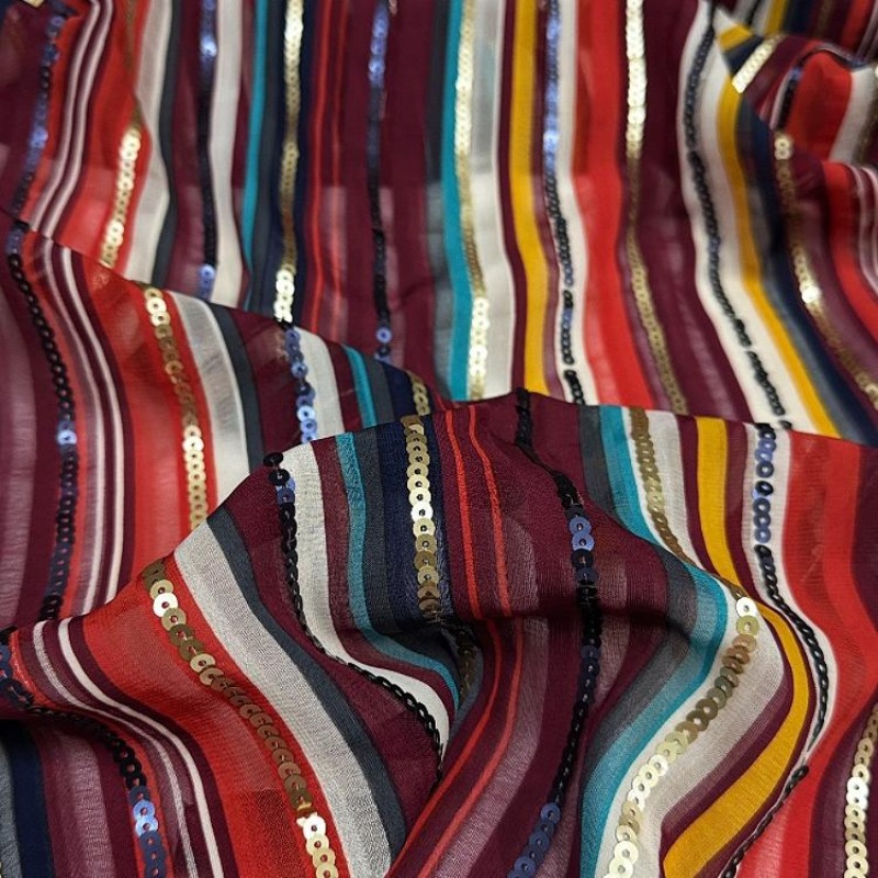 Tecido de lantejoulas bordado  - Ethnic Fashion Design avaliação e preço